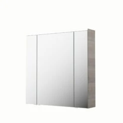 Armoire De Toilette Lumineuse L. 75 Cm, Imitation Chêne Grisé, SENSEA Neo