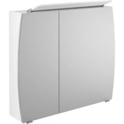 Armoire De Toilette Lumineuse L. 80 Cm, Blanc Image