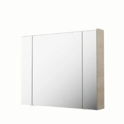 Armoire De Toilette Lumineuse L. 90 Cm, Imitation Chêne Naturel, SENSEA Neo