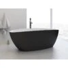 Baignoire îlot Ovale L.156x L.71 Cm Blanc Et Noir Stori