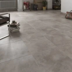 Carrelage Sol Et Mur Medio Effet Béton Gris Love L.45 X L.45 Cm