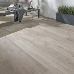 Carrelage Sol Extérieur Intenso Effet Bois Brun Clair Heritage L.20 X L.120 Cm