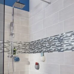 Faïence Mur Béton Gris Satiné L.20 X L.50 Cm, Hotel