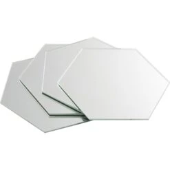 Lot De 4 Miroirs Non Lumineux Adhésifs Hexagonaux L.15 X L.15 Cm
