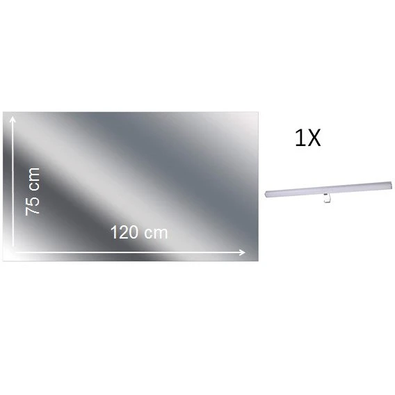 Miroir Lumineux Avec éclairage Intégré, L.120 X H.75 Cm Remix 1 Miroir Lumineux Avec éclairage Intégré, L.120 X H.75 Cm Remix