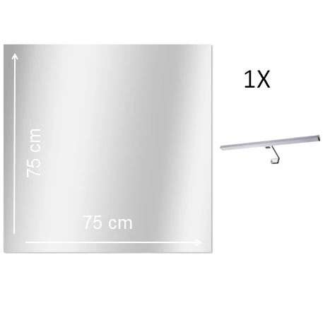 Miroir Lumineux Avec éclairage Intégré, L.75 X H.75 Cm Remix 1 Miroir Lumineux Avec éclairage Intégré, L.75 X H.75 Cm Remix