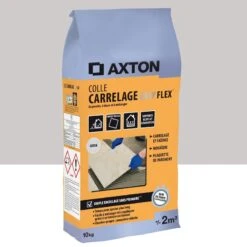 Mortier Colle, Poudre AXTON Easy Flex Gris 10 Kg, 2 M²