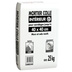 Mortier Colle, Poudre Gris 25 Kg, 5 M²