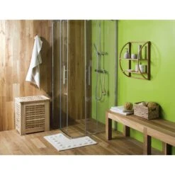 Panier à Linge Bois Ankora, Naturel, L.52 X H.55 X P.36.5 Cm -Offres Salle De Bains Boutique panier a linge bois ankora naturel l 52 x h 55 x p 36 5 cm 2