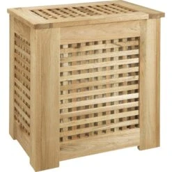 Panier à Linge Bois Ankora, Naturel, L.52 X H.55 X P.36.5 Cm