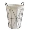 Panier à Linge Métal Scandi, Noir, L.40 X H.50 X P.40 Cm