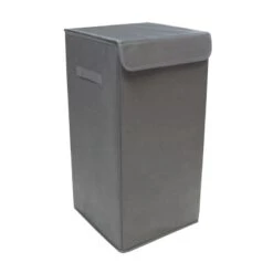 Panier à Linge Pliable, L.30 X H.55 X P.30 Cm 5 -Offres Salle De Bains Boutique panier a linge textile pliable gris l 30 x h 55 x p 30 cm