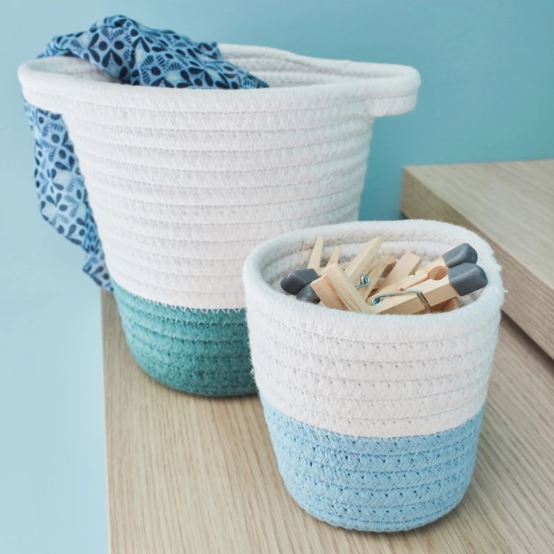 Panier En Coton Fjord N°4, Mini Cordou 2 Panier En Coton Fjord N°4, Mini Cordou – Image 2