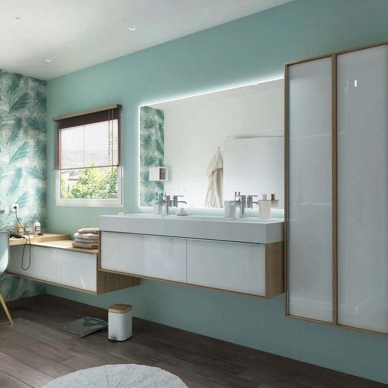 Plan Vasque Simple Pure Marbre De Synthèse 150 Cm 4 Plan Vasque Simple Pure Marbre De Synthèse 150 Cm – Image 4