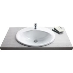 Vasque à Encastrer Céramique L.56 X P.48 Cm Blanc Olympe